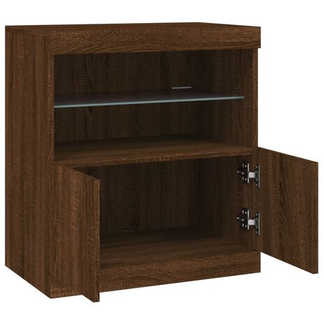 Dressoir met LED-verlichting 60x37x67 cm bruineikenkleurig 8721012252417 7