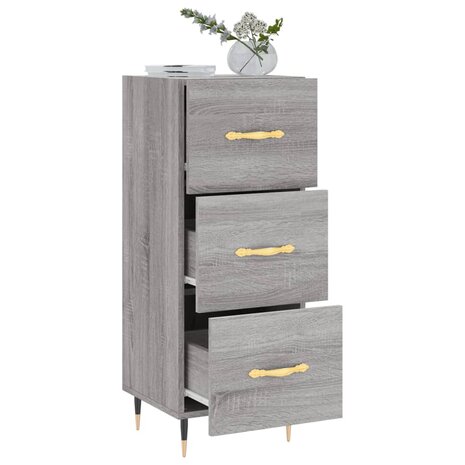 Dressoir 34,5x34x90 cm bewerkt hout grijs sonoma eikenkleurig 8720845867577 4