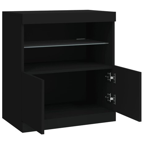 Dressoir met LED-verlichting 60x37x67 cm zwart 8721012252363 7