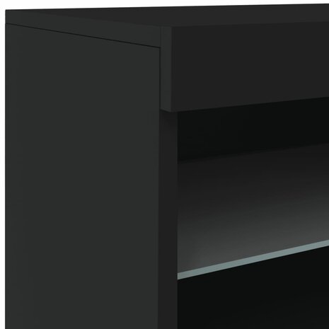 Dressoir met LED-verlichting 60x37x67 cm zwart 8721012252363 10