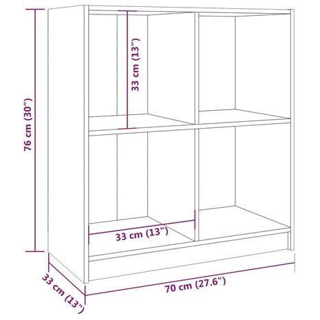 Dressoir 70x33x76 cm massief grenenhout wit 8720286772782 8