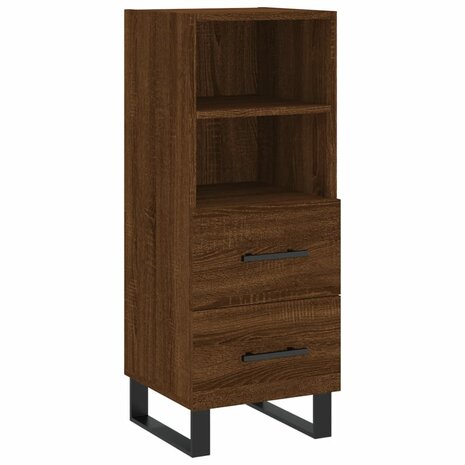 Dressoir 34,5x34x90 cm bewerkt hout bruin eikenkleur 8720845868703 2