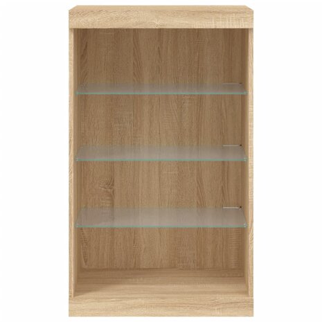 Dressoir met LED-verlichting 60,5x37x100 cm sonoma eikenkleurig 8721012252936 6