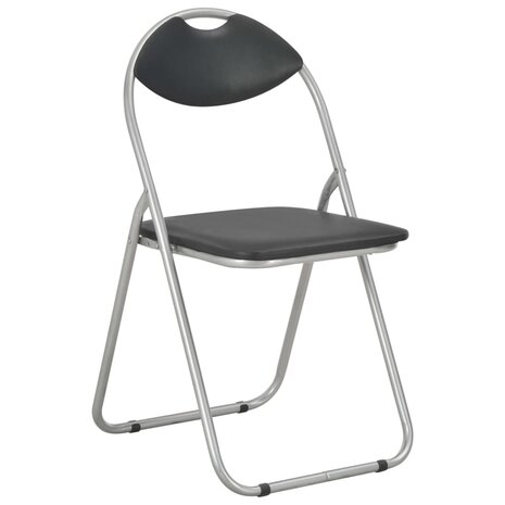 Eetkamerstoelen inklapbaar 2 st kunstleer zwart 8719883678498 2