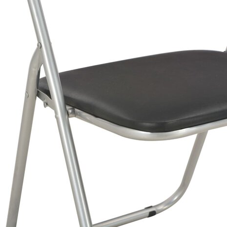 Eetkamerstoelen inklapbaar 2 st kunstleer zwart 8719883678498 6