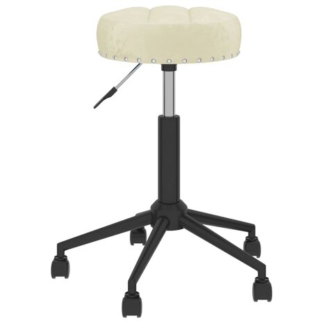 Eetkamerstoelen 2 st draaibaar fluweel crèmekleurig 8720286514382 6