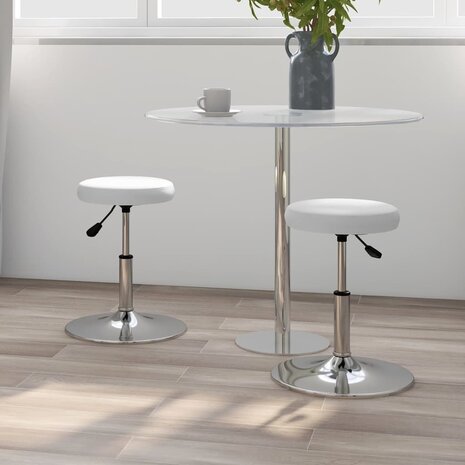 Eetkamerstoelen 2 st kunstleer wit 8720286514573 1