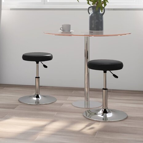 Eetkamerstoelen 2 st kunstleer zwart 8720286514580 1