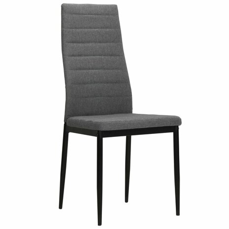 Eetkamerstoelen 2 st stof lichtgrijs 8718475613480 2