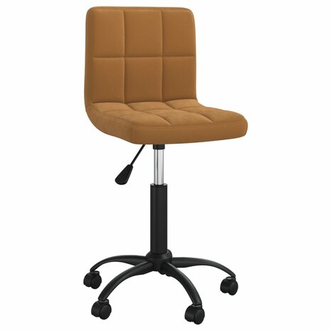 Eetkamerstoelen draaibaar 2 st fluweel bruin 8720286527450 3