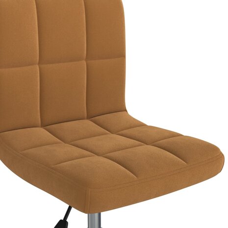 Eetkamerstoelen draaibaar 2 st fluweel bruin 8720286527450 8