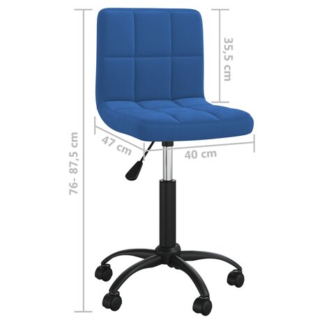 Eetkamerstoelen draaibaar 2 st fluweel blauw 8720286527511 9