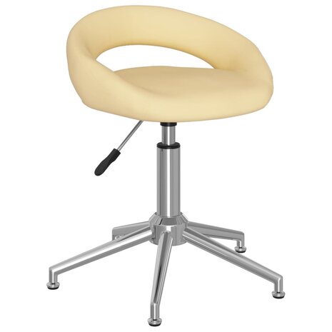 Eetkamerstoelen draaibaar 2 st kunstleer crèmekleurig 8720286517031 3