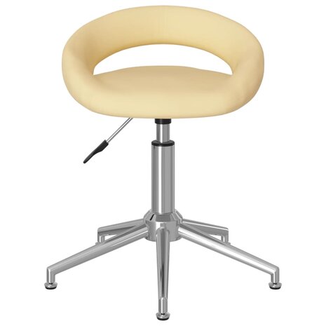 Eetkamerstoelen draaibaar 2 st kunstleer crèmekleurig 8720286517031 4