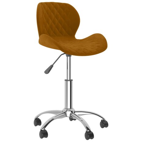 Eetkamerstoelen draaibaar 2 st fluweel bruin 8720286533239 3