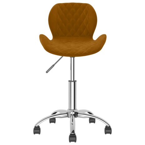 Eetkamerstoelen draaibaar 2 st fluweel bruin 8720286533239 4