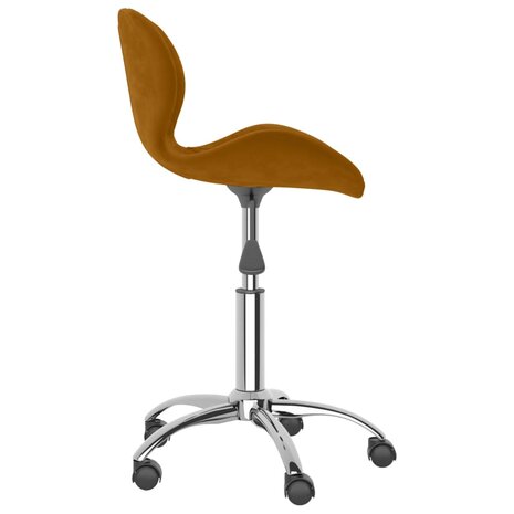 Eetkamerstoelen draaibaar 2 st fluweel bruin 8720286533239 5