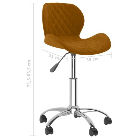 Eetkamerstoelen draaibaar 2 st fluweel bruin 8720286533239 10