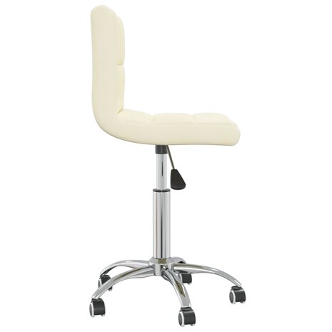 Eetkamerstoelen 2 st draaibaar stof crèmekleurig 8720286527054 5