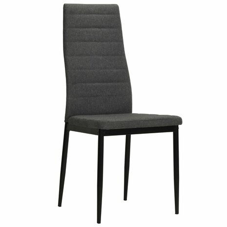 Eetkamerstoelen 2 st stof donkergrijs 8718475613466 2