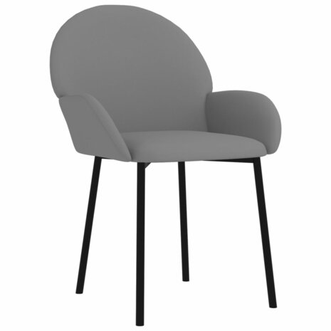 Eetkamerstoelen 2 st kunstleer grijs 8720287108658 3