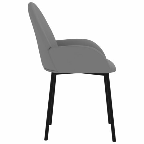 Eetkamerstoelen 2 st kunstleer grijs 8720287108658 5