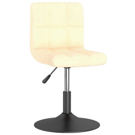 Eetkamerstoelen draaibaar 2 st fluweel crèmekleurig 8720286526422 3