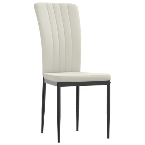 Eetkamerstoelen 2 st fluweel crèmekleurig 8720286212097 3