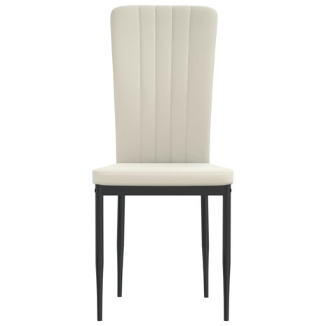 Eetkamerstoelen 2 st fluweel crèmekleurig 8720286212097 4