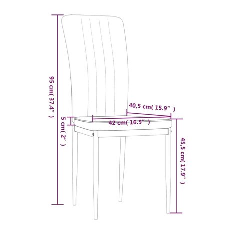 Eetkamerstoelen 2 st fluweel crèmekleurig 8720286212097 9