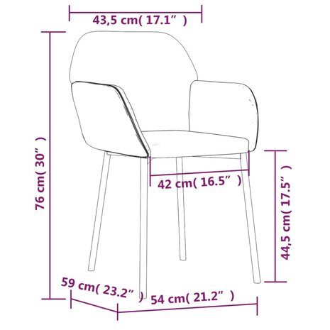 Eetkamerstoelen 2 st fluweel lichtgroen 8720287108122 8