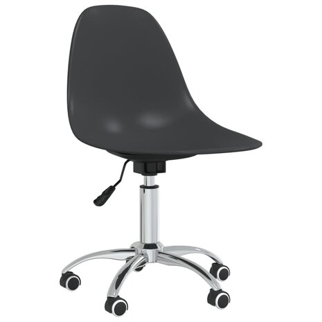 Eetkamerstoelen draaibaar 2 st polypropeen lichtgrijs 8720286676172 3