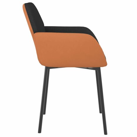 Eetkamerstoelen 2 st stof en kunstleer zwart 8720287108627 5