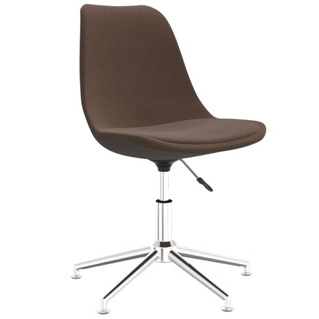 Eetkamerstoelen draaibaar 2 st stof bruin 8720286676981 3