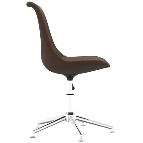 Eetkamerstoelen draaibaar 2 st stof bruin 8720286676981 5