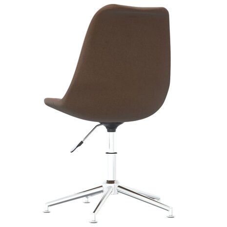 Eetkamerstoelen draaibaar 2 st stof bruin 8720286676981 6