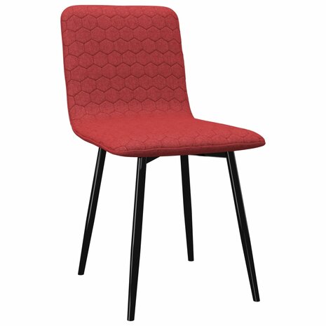 Eetkamerstoelen 2 st stof wijnrood 8719883735658 2