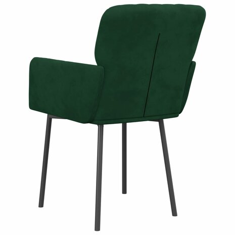 Eetkamerstoelen 2 st fluweel donkergroen 8720287108894 6