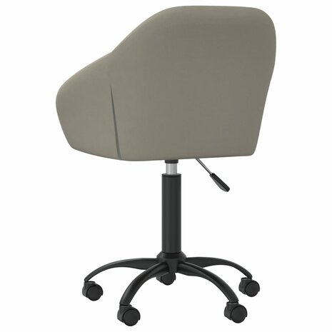 Eetkamerstoelen draaibaar 2 st fluweel lichtgrijs 8720286383513 5