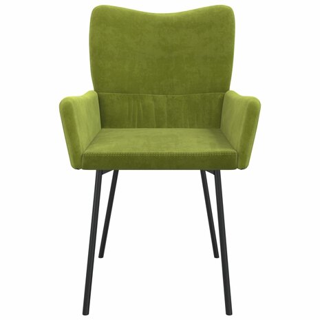 Eetkamerstoelen 2 st fluweel lichtgroen 8720287109099 5