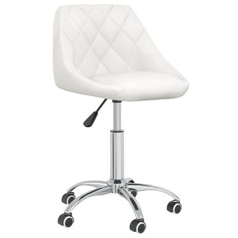 Eetkamerstoelen draaibaar 2 st kunstleer wit 8720286535790 3