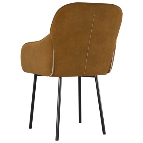 Eetkamerstoelen 2 st fluweel bruin 8720287109617 6