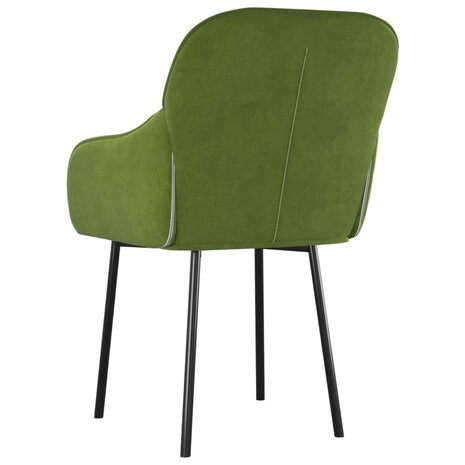 Eetkamerstoelen 2 st fluweel lichtgroen 8720287109563 6