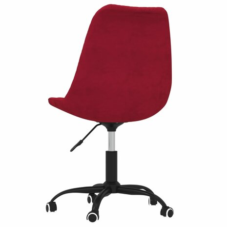 Eetkamerstoelen draaibaar 2 st stof wijnrood 8720286677285 6