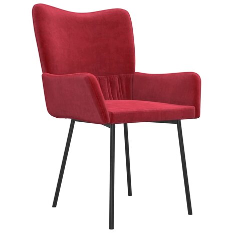 Eetkamerstoelen 2 st fluweel wijnrood 8720287109112 4