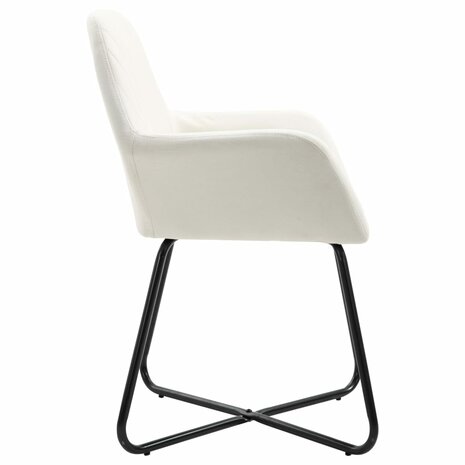 Eetkamerstoelen 2 st stof crèmekleurig 8719883607597 4