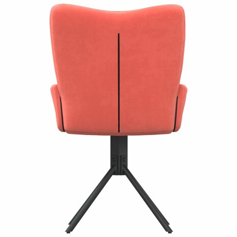 Eetkamerstoelen draaibaar 2 st fluweel roze 8720287109211 7