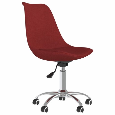 Eetkamerstoelen draaibaar 2 st stof wijnrood 8720286676820 3