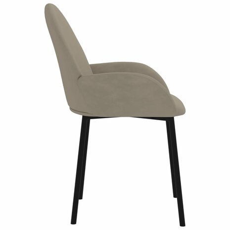 Eetkamerstoelen 2 st fluweel lichtgrijs 8720287108719 5