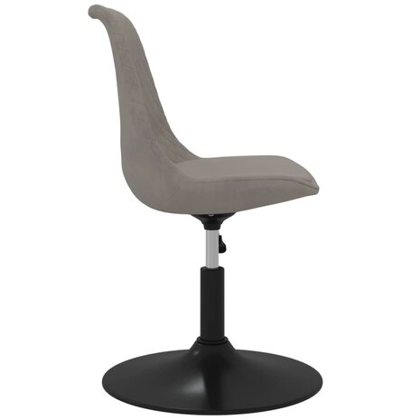 Eetkamerstoelen draaibaar 2 st fluweel lichtgrijs 8720286677216 5